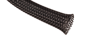 Techflex Flexo PET-T Tight Weave Braided Sleeving, Black, 1" - Click Image to Close